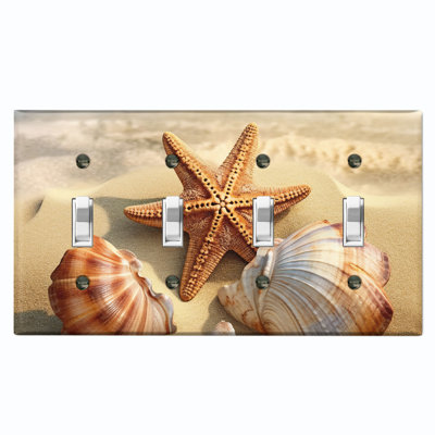 4-Gang Toggle Light Switch Wall Plate
