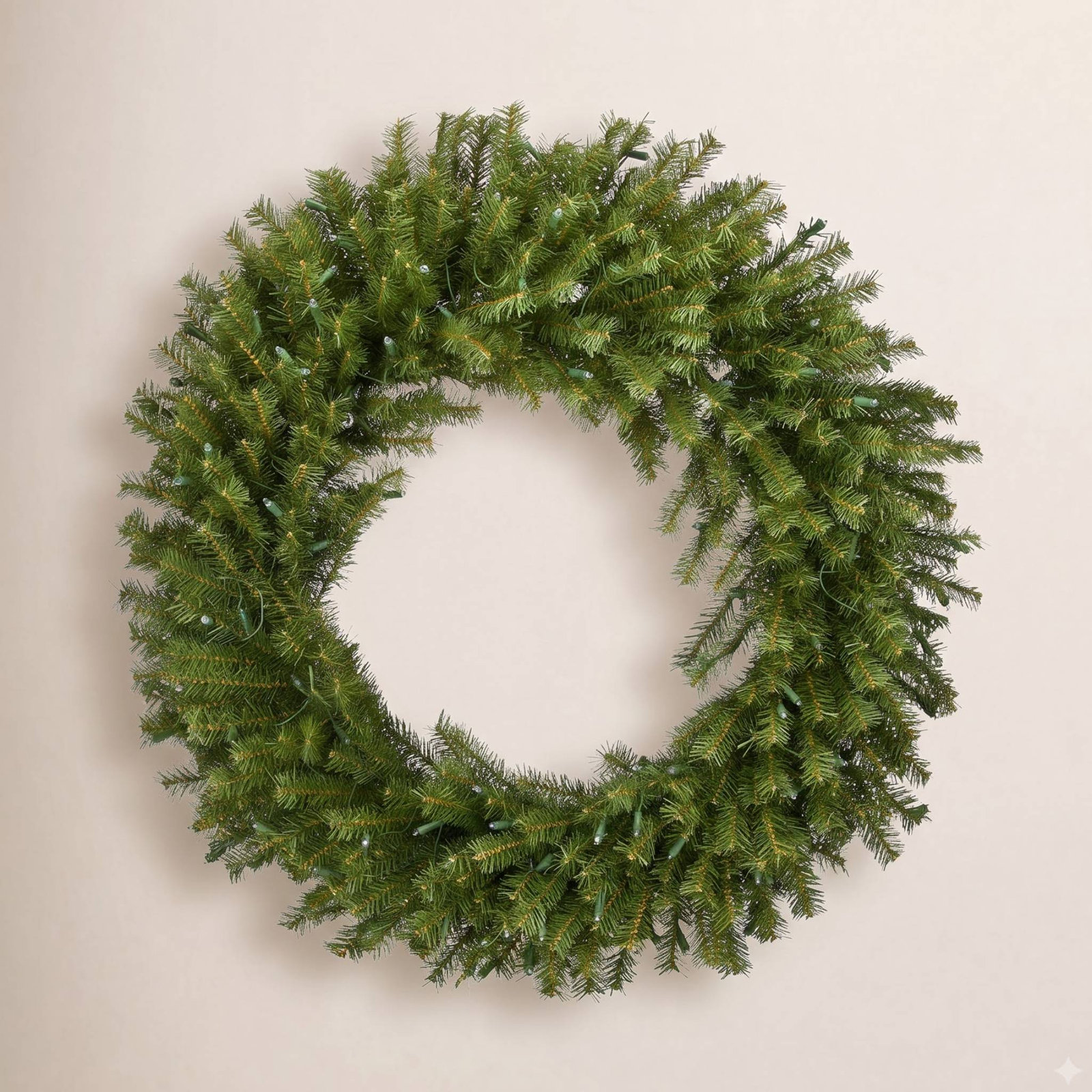 Fir Pre-Lit Wreath, 4" H x 36" W x 36" D