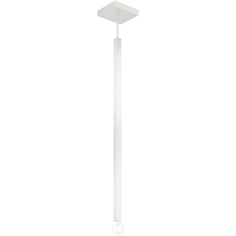 Mini Modern Brushed Nickel Pendant with Glass Accents
