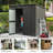 Backyard Storage Shed With Sloping Roof Galvanized Steel Frame Outdoor Garden Shed Metal Utility Tool Storage Room With Latches And Lockable Door-119307056