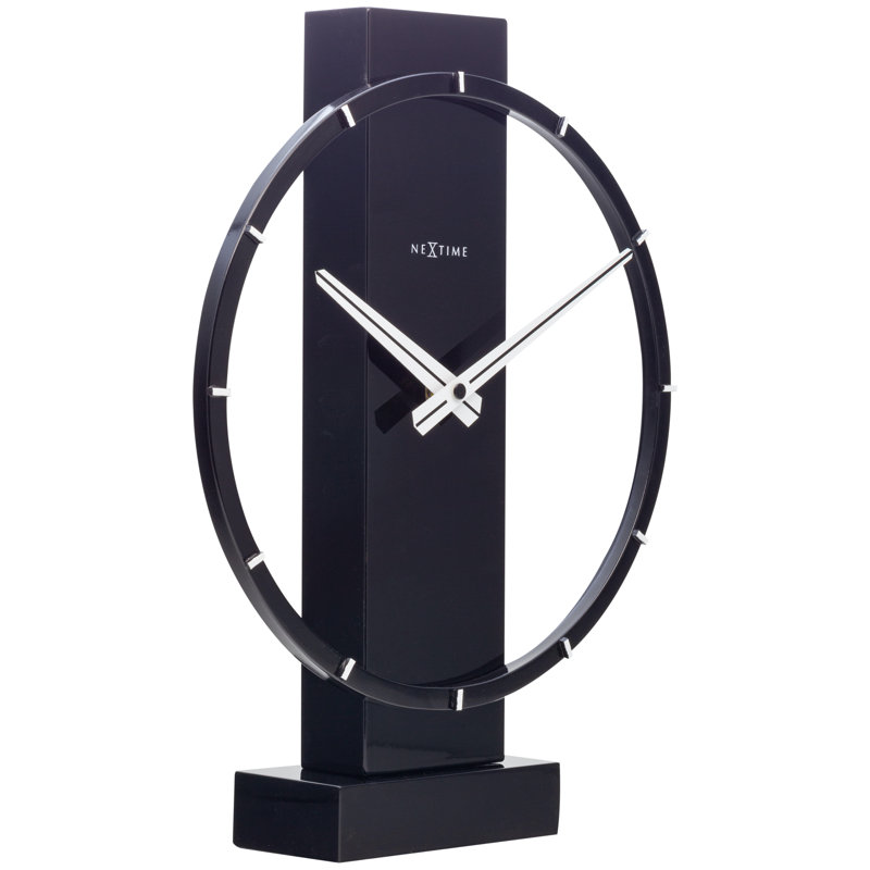 Manufactured Wood Quartz movement / Crystal Tabletop Clock, Black
