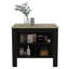 Îlot de cuisine avec table de préparation spacieuse, 3 tablettes de rangement ouvertes, 4 pieds robustes et poste de travail de préparation au repas pour une table d'îlot de cuisine moderne, fonctionnelle et organisée-335475498