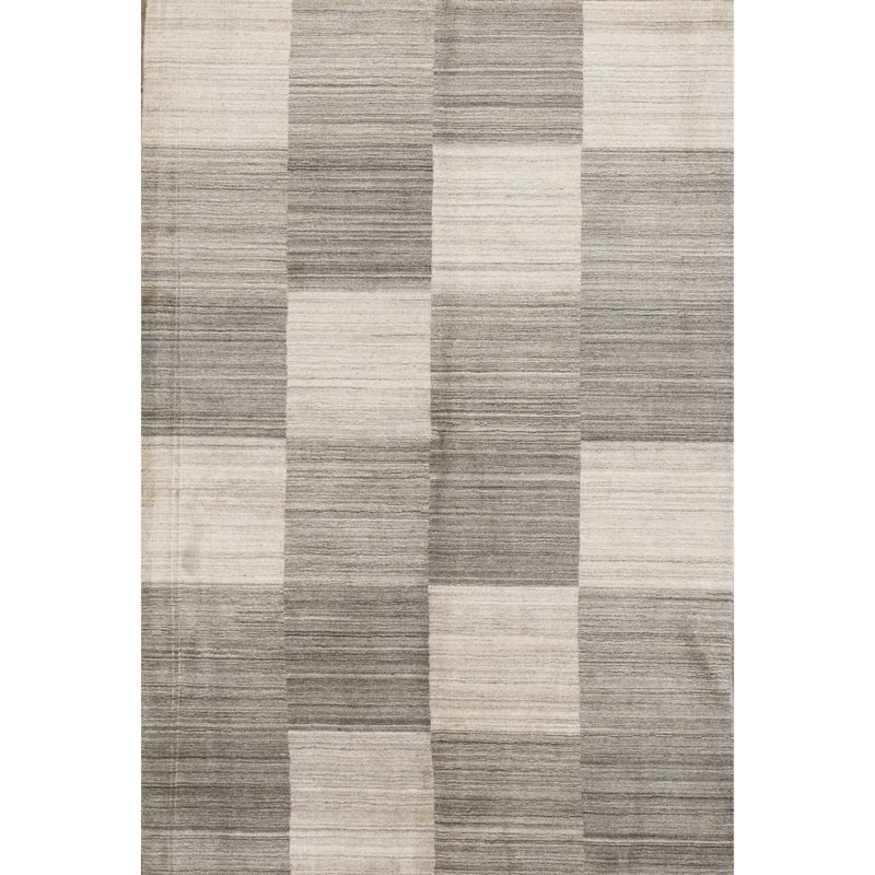 Tapis beige noué à la main de haute qualité