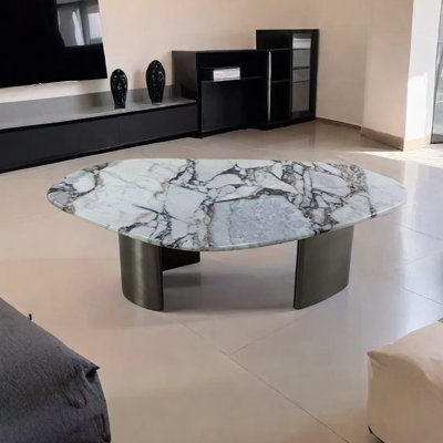 Coffee Table Marble Stainless Steel