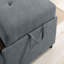 Fauteuil convertible 35 po gris foncé tissé