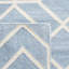 Tapis géométrique en laine / coton tissé à la main Rodgers - bleu / ivoire-765768251