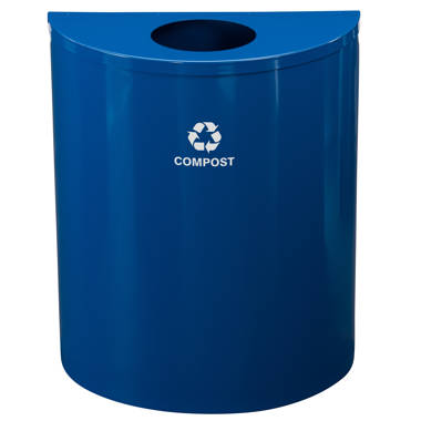 Glaro, Inc. Steel Open Trash Can