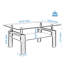 Table basse rectangulaire en verre, tables d'appoint modernes modernes de table basse pour les meubles de salon