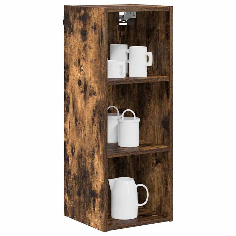 Vidaxl Hanging Cabinet With Storage Riga Grey Sonoma 20 X 29.5 X 80 Cm, 80cm H x 30cm W x 29.5cm D, Smoked Oak