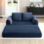 Canapé-lit rembourré 63 po avec 2 coussins en velours côtelé 63 po Corduroy - Aucun assemblage requis-128842264-123034474