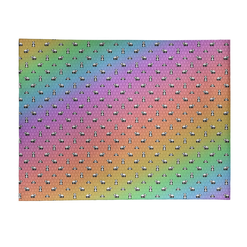 Tapis jaune/rose/bleu, Rectangle 9 pi x 12 pi