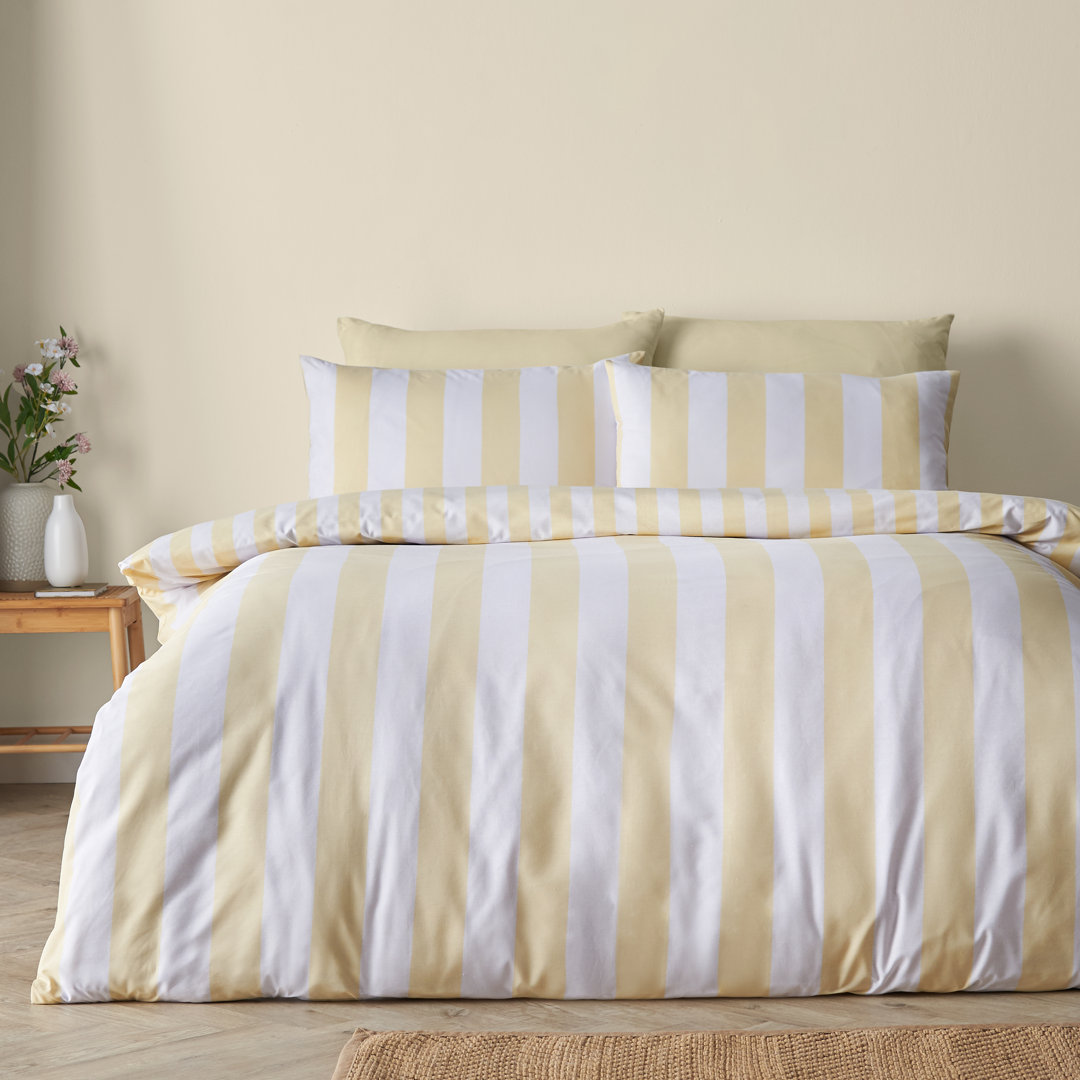 Cove Stripe Reversible Duvet Cover Set