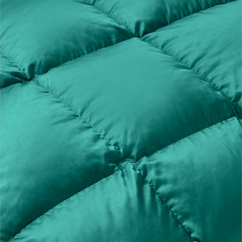 Édredon en duvet synthétique toutes saisons Grand Down - moelleux et hypoallergénique, Turquoise, Édredon double