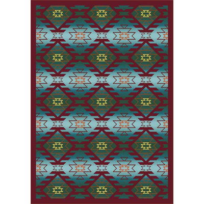 Tapis turquoise touffeté du sud-ouest Whimsy