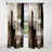 Black Mid Century Fusion V - Midcentury Curtain - Blackout Abstract Curtain - 1 Panels-1746102327
