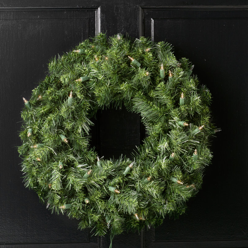 Couronne de sapin Douglas artificiel Kinyon Dura-Lit, H 20 po x l 20 po x P 3 po