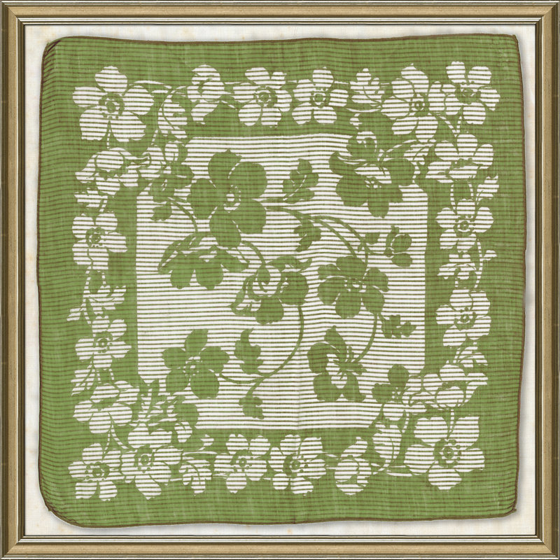Vintage Silk Handkerchief V Print