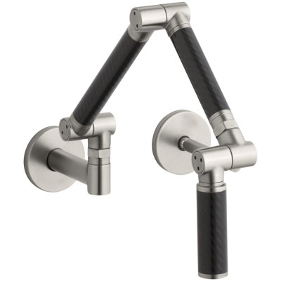 Karbon Articulating Two-Hole Wall-Mount Pot Filler