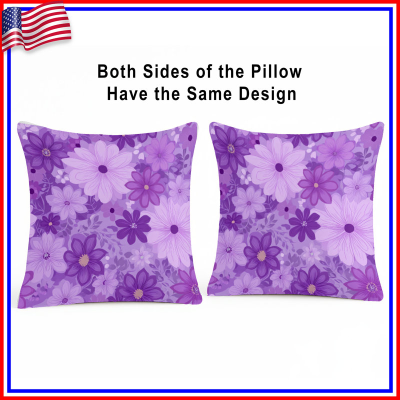 Coussin Floral, 20 po x 20 po