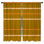 Rideaux de fenêtre orange et beige à rayures transparentes et obscurcissantes - 2 panneaux