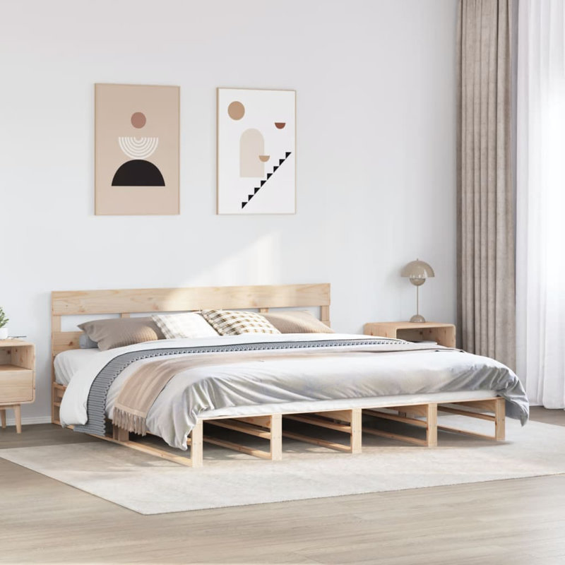 Bed, Kingsize (5'), Wax Brown