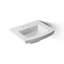 Lavabo de salle de bain rectangulaire en porcelaine vitreuse avec trop-plein Archer-10940466-19195601