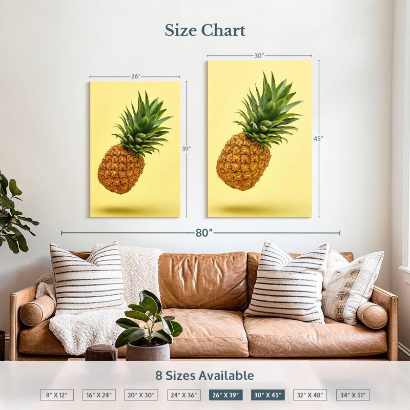 Yarlin Levitating Pineapple, 39" H x 26" W