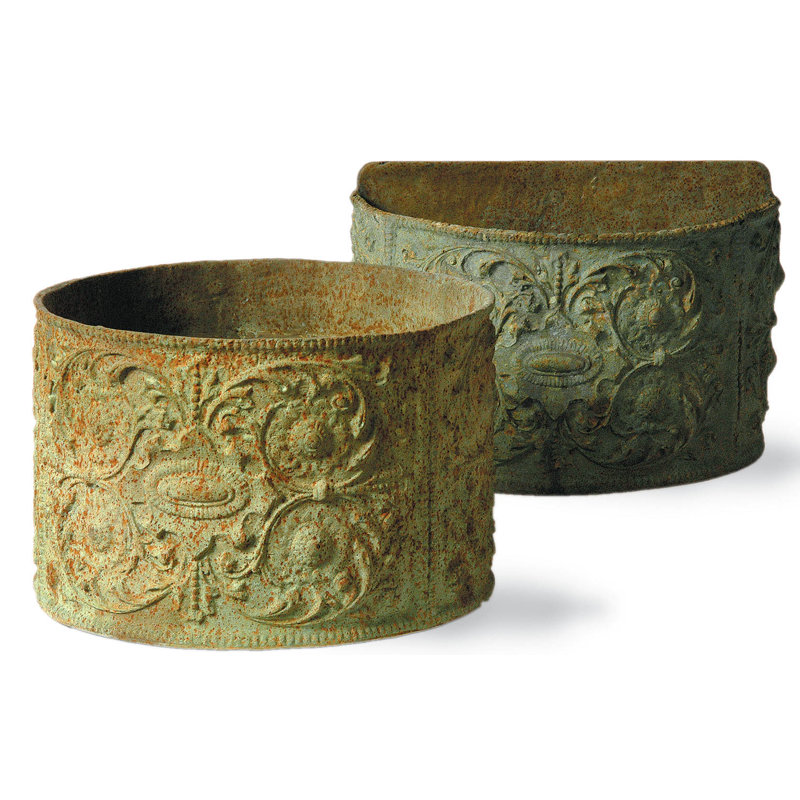 Percy Handmade Pot Planter, 22cm H x 32cm W 32cm D, Bronze Verdigris