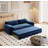66" Queen Pull Out Sofa Bed, 3-In-1 Convertible Sleeper Sofa With Side Storage,Multi-Functional Velvet Loveseat Bed,Bedroom