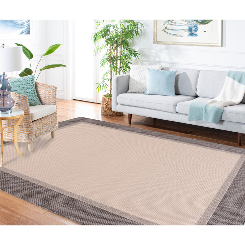 Martha Stewart Indoor Outdoor Performance Machine Washable Solid Colour Indoor/Outdoor Area Rug, Rectangle 5'3" x 7'6"