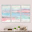 Metallic Shabby Pink II - Shabby Elegance, ensemble de 3 toiles murales encadrées-72043372-72043808