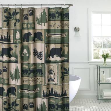 Black Bear Lodge Bathroom Shower Accessories Log Cabin Bath Decor