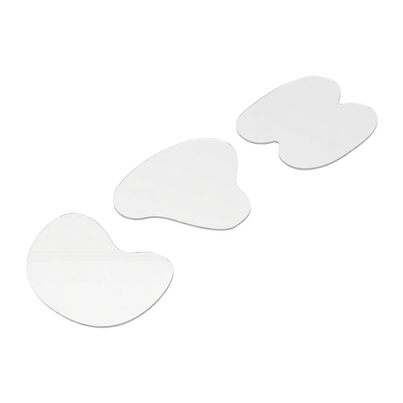 3 pièces d'accessoires photo miroir réfléchissant 3 formes de sous-verres en acrylique minimalistes modernes pour les cosmétiques, les fleurs et les bijoux