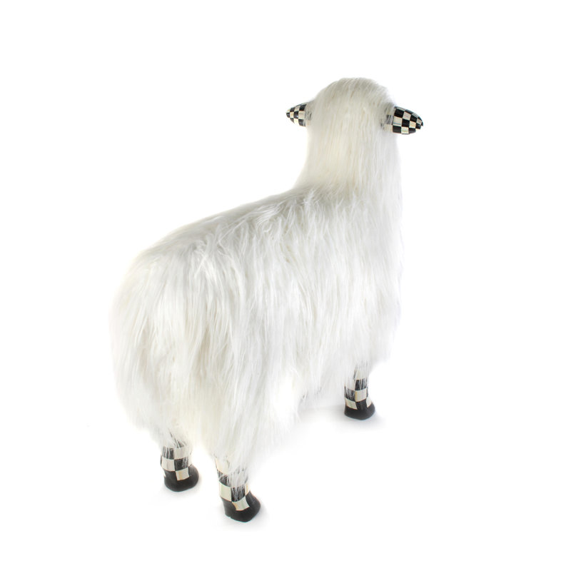 Courtly Check Large White Sheep Wall-Mounted Figurine for Kids