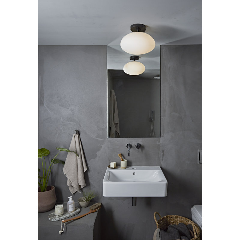 Zeppo 1 - Light Semi Flush Mount, Matt Black
