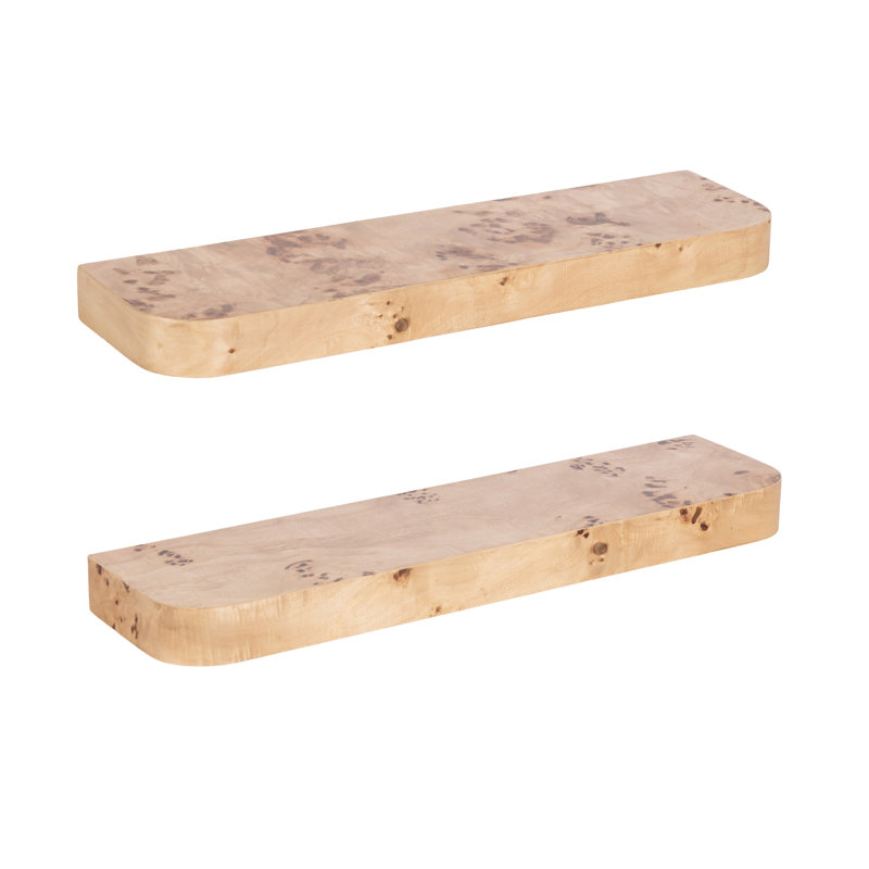 Burlock Floating Wall Shelves with Burlwood Look