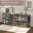 70.9-Inch Industrial Sofa Table, Extra Long Console Table Behind Couch With 3-Tier Storage Shelves, Rustic Brown Finish For Entryway, Living Room, Foyer, Hallway, And Office