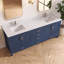 Meuble-lavabo double Felix 84'' entièrement assemblé avec comptoir et dosseret en marbre reconstitué-2014650741-2014650751