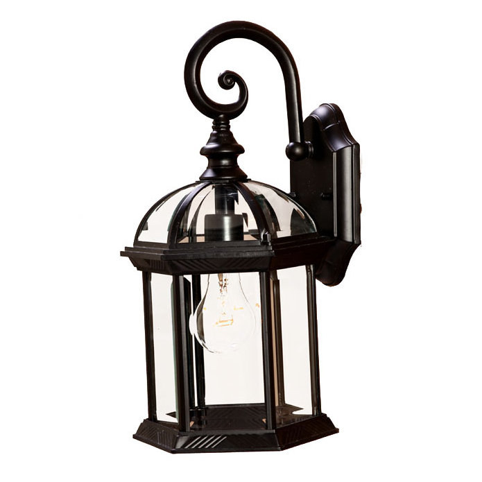 Lanterne murale d’extérieur 1 ampoule Grenville, Noir mat