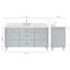 ARIEL Monroe 48 Single Sink Bathroom Vanity with Carrara Quartz Top-1351750971-1376610454-1387025129