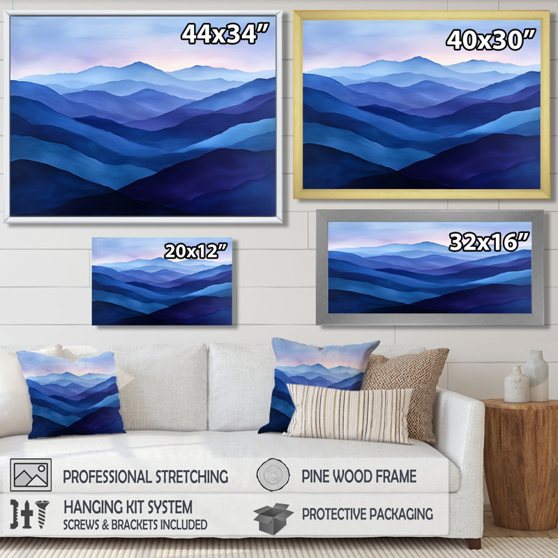 Art mural encadré au sommet de la montagne au sommet de Twilight II, H 12 po x l 20 po, Toile tendue, Ne s’applique pas