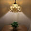 Luminaire suspendu Kleist Tiffany en verre coloré doré de style baroque inclus l 12 po x P 12 po x H 60 po