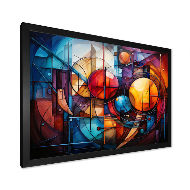 Cubism Rainbow Forms I - Cubism Canvas Prints, Cadre simple noir, H 30 po x l 40 po x P 1,5 po