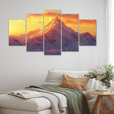 Golden Hour In The Mountais IV - Hour - Traditional Wall Art For Living Room Diamond