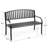Pettit Steel Slat 50  in. High Back Outdoor Garden Bench, Patio Loveseat, Park Bench