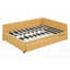 Lit de jour double rembourré avec lit gigogne - Aucun sommier requis, structure en bois stable (jaune)-1343055401