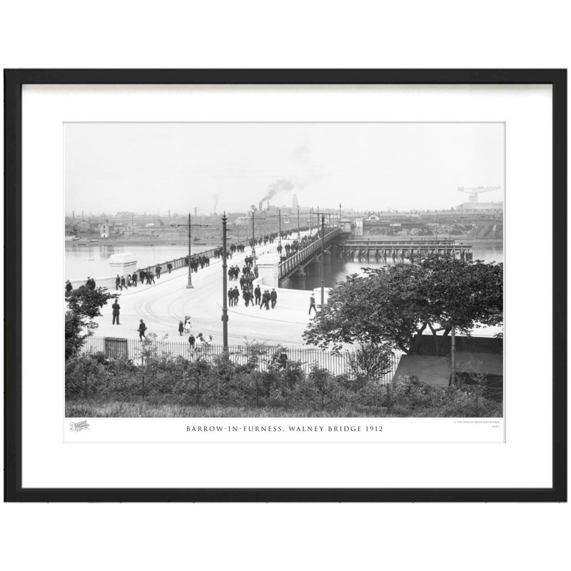 Barrow-in-Furness, Walney Bridge 1912 by Francis Frith - Single Picture Frame Print, 40cm H x 50cm W x 2.3cm D