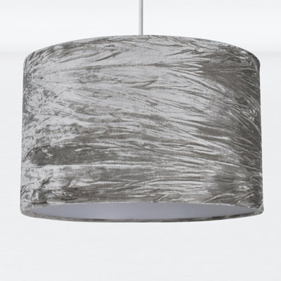 20cm H Velvet Drum Pendant Shade