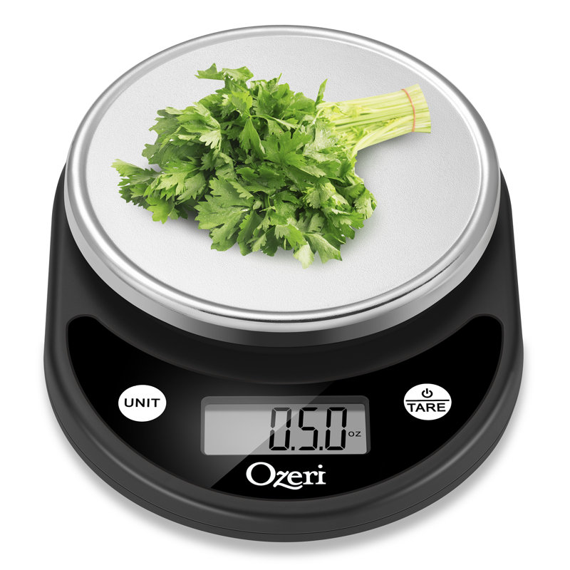 Ozeri® Pronto® Digital Multifunction Kitchen and Food Scale with Variable Graduation Technology®, Black on Sliver