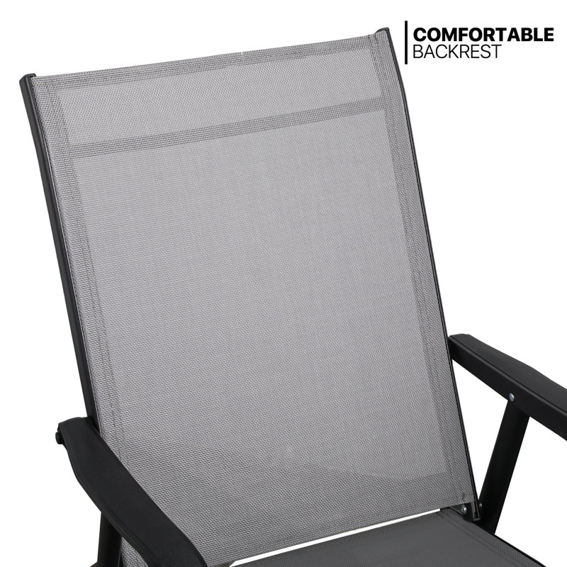 Ensemble bistro pour 4 personnes avec table et chaises, Gris